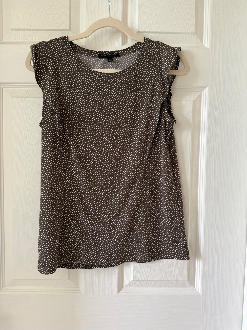 Banana Republic Brown Polka Dot Sleeveless Shell